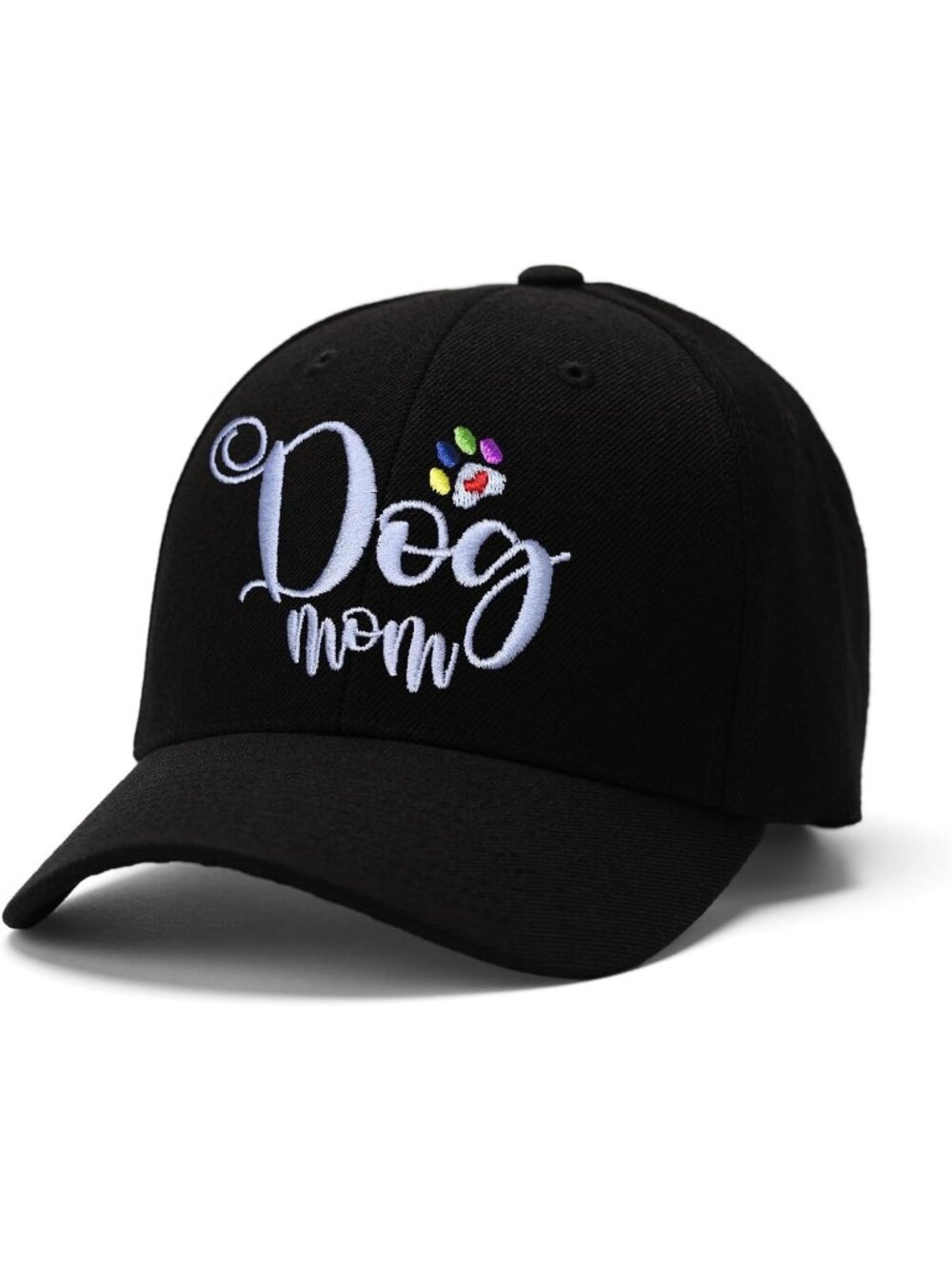 Unisax Black Dog Paw Hellovean Embroidered Pull-On Closure Cartoon Baseball Hats
